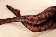 ODM Shaping Permeable Sexy Girls Long Socks Black Printed