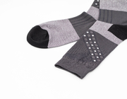 Snngging Resistance Elastane Cotton Dress Socks With Grey / Black Stripes