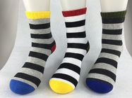 Color Stripes Nylon Recycled Cotton Socks For Unisex Adults Custom Made Size