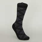 Blue / Black Rhombbus Cotton Dress Socks For Young Men Custom Made Size