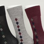 Organic Cotton Nylon Mens Argyle Dress Socks With Different Colors Custom Made Size