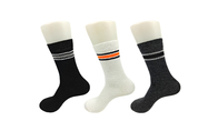 Anti - Bacterial Cashmere Cotton Dress Socks With Different Color Stripes