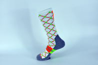 Elastane / Coolmax Polyester Athletic Basketball Socks With Anti - Bacterial Material