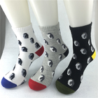 Antibacterial Fabrics Organic Cotton Socks , Black / Grey Bamboo Cotton Socks