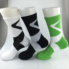 Yellow Anti - Foul Cotton Ankle Socks , Black / Green Elastane Mens Short Ankle Socks