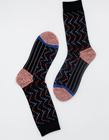 Elastane Biue And Red Mens Nylon Dress Socks With Fiber Cashmere Surface