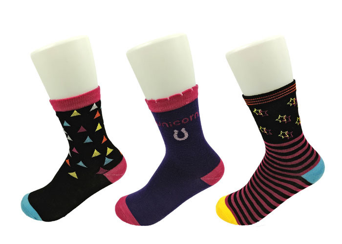 Anti Foul Knitted Cotton Baby Socks With Colorful Different Patterns