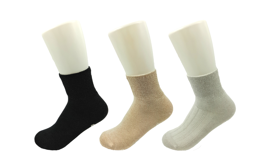 Elastane Diabetic Ankle Socks , Polyester / Spandex Non Elastic Socks For Diabetics