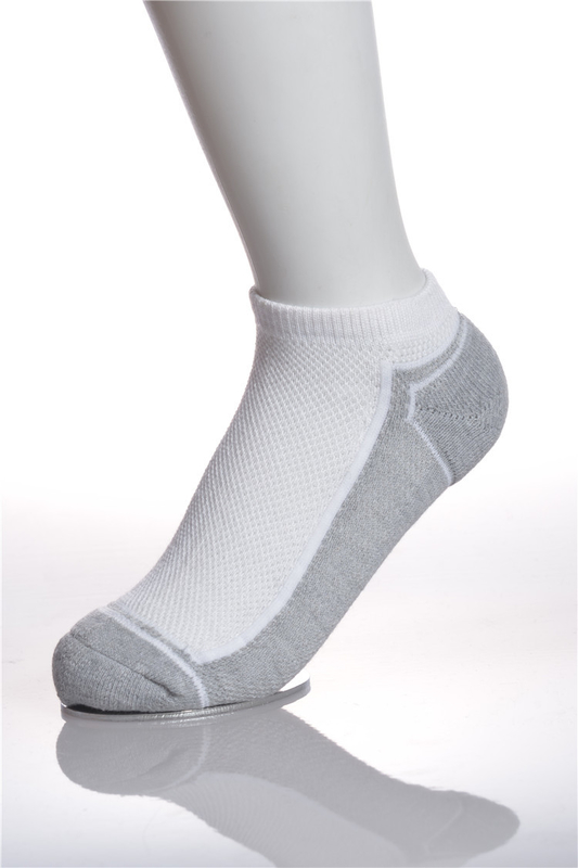 White Nylon Warm Running Socks , Organic Cotton Breathbale No Blister Running Socks
