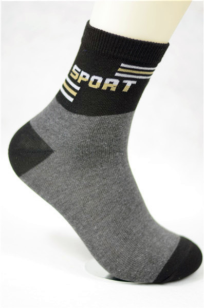 Polyester Cotton Non Slip Socks For Adults , Grey Slip Resistant Socks For Adults